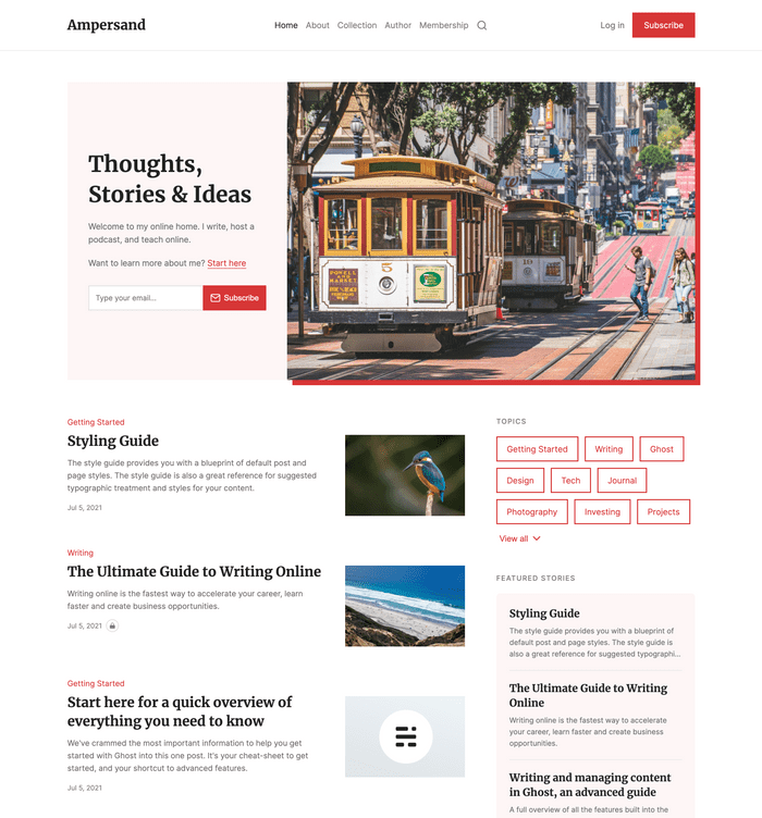 Ampersand Ghost theme