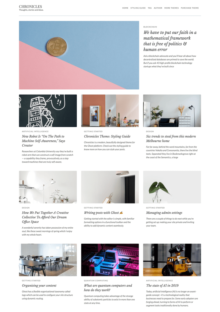 Chronicles ghost theme